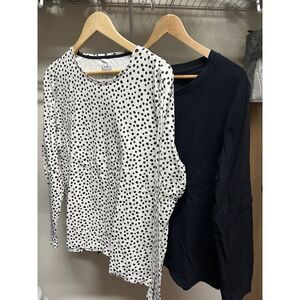 Croft & Barrow Women's Long Sleeve Classic Tee Lot Of 2 Size XL EUC